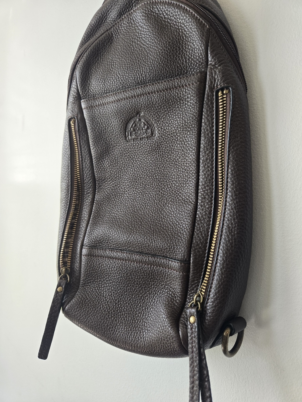Dopp Brown Leather Sling Bag - Picture 2 of 7